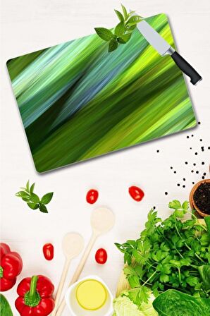 Saban Yeşil Dalga Cam Kesme Tahtası - Cam Kesme Tablası | 30 Cm X 40 Cm